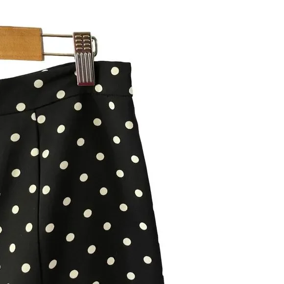 Cinq A Sept Rowena Black White Polka Dot Ruffle Tiered Midi Skirt Size 8 - Picture 2 of 9